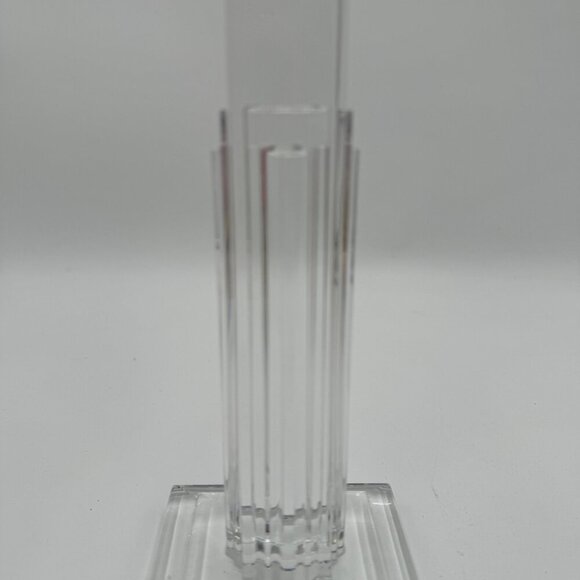 Waterford METROPOLITAN Crystal Tall Single Light Candlestick exquisite art deco - Picture 3 of 12